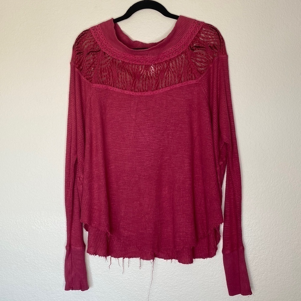 Free People top long sleeve shirt medium